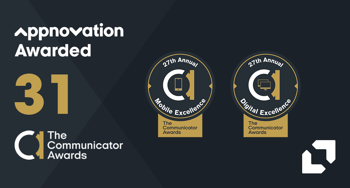 Appnovation Awarded 31 Communicator Awards in Website and Mobile Categories