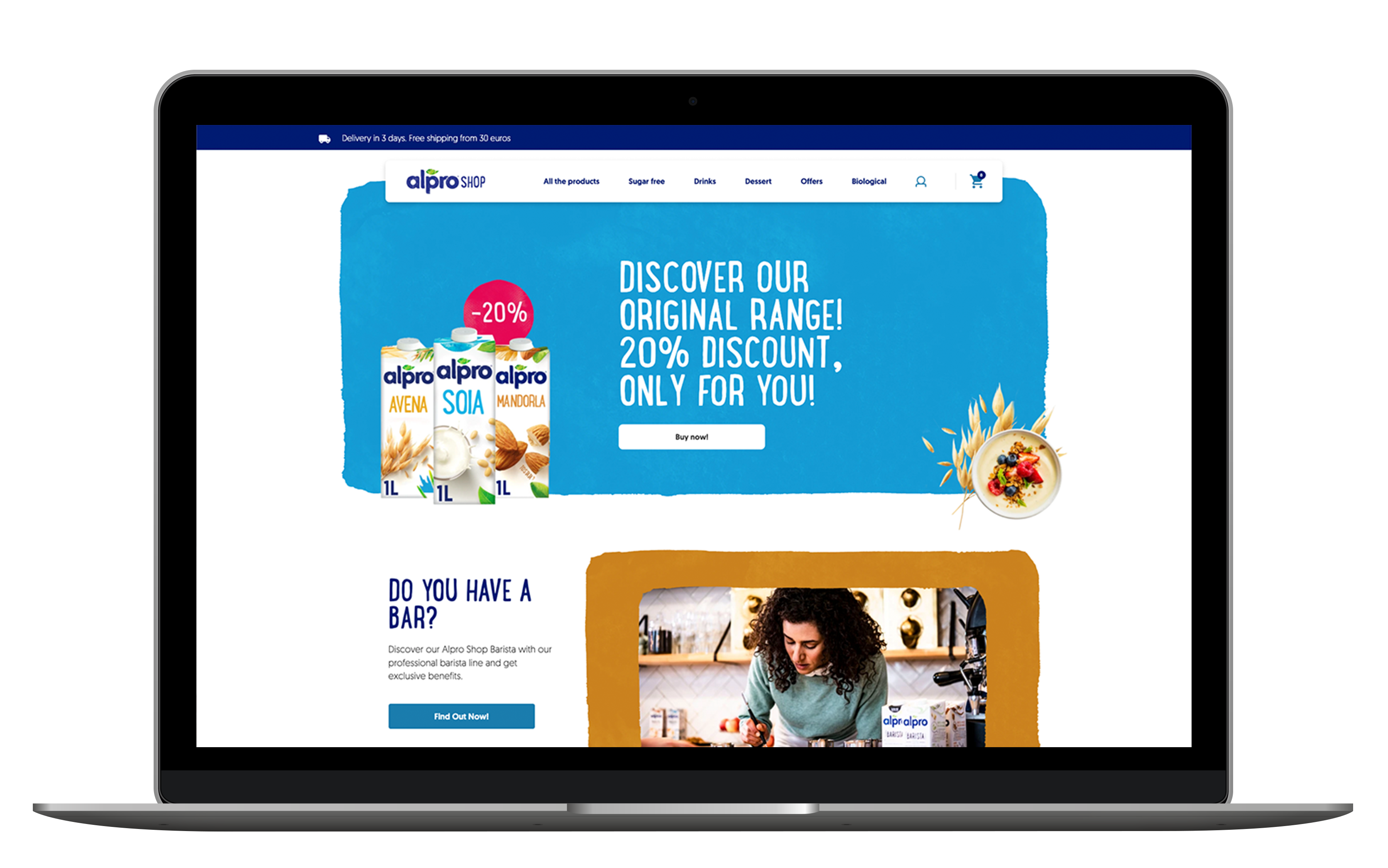 Alpro Shop Web Mockup